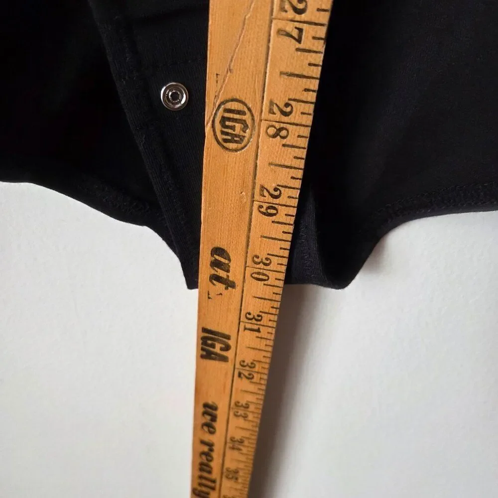 NWT J CREW MOCK NECK LONGSLEEVES BLACK BODYSUIT TOP SIZE XL